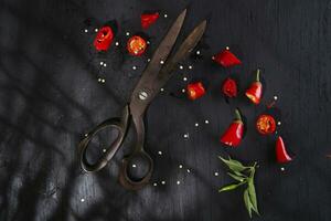 Cut the red pepper photo