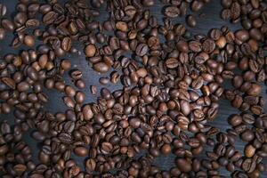 coffee beans on a dark background photo