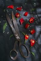 Cut the red pepper photo