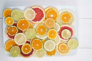 The colors of citrus fruits photo