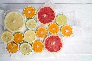 The colors of citrus fruits photo