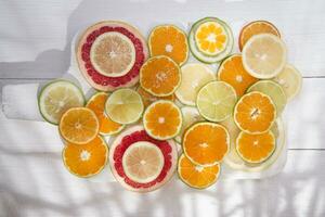 The colors of citrus fruits photo