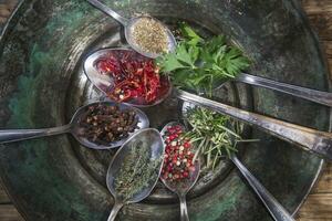 The spices in the kitchen photo