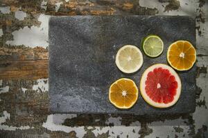 The colors of citrus fruits photo