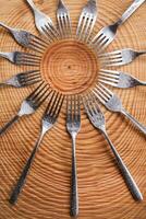 Sets of forks photo