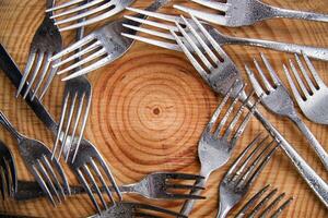 Sets of forks photo