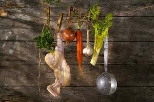 a wooden table with a wooden spoon, a wooden spoon, a wooden spoon, a wooden spoon photo