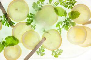 Lemon and mint photo