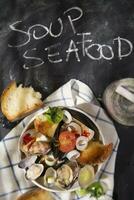 Soup with seafood photo