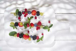 Skewer of berries photo