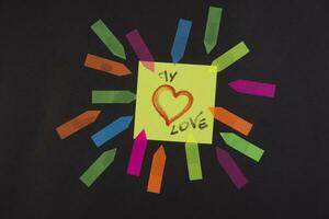 Post it love photo