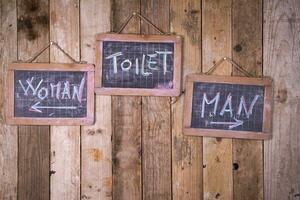 Toilet for women and men photo