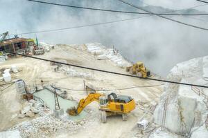 White marble quarries photo