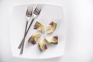 Fresh artichoke dish photo