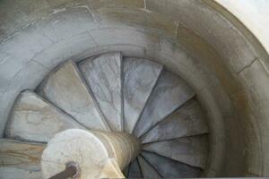 Old white marble staircase photo