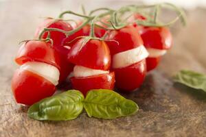 Fresh tomato and mozzarella photo