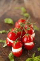 Fresh tomato and mozzarella photo