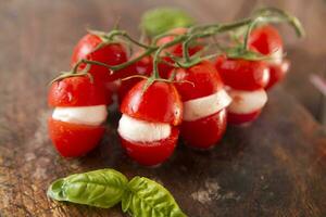 Fresh tomato and mozzarella photo