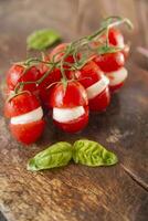 Fresh tomato and mozzarella photo