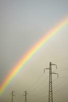arco iris mediante poder línea foto