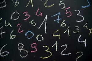 Various colored numbers photo