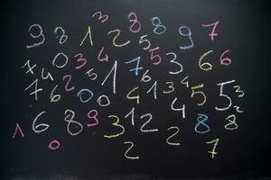 Various colored numbers photo