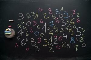 Various colored numbers photo