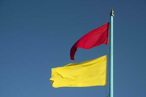 Flags of the beach monitoring photo