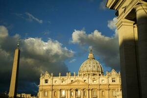 The Basilica of St. Peter at dawn photo