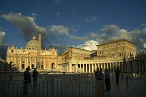 The Basilica of St. Peter at dawn photo