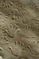 huellas de manos en el arena foto
