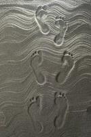 Foot prints in the sand photo