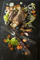 Knuckle of pork cooked photo