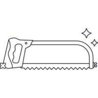 Hacksaw Toolkit 2D Outline Illustrations png