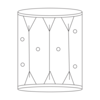 tamburo Diwali etichetta schema 2d illustrazione png