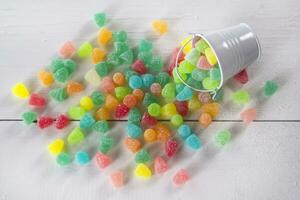 Multicolored soft candies photo