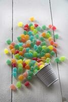 Multicolored soft candies photo