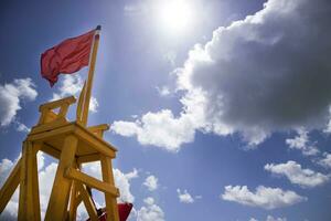 Tower of look-out for beach-attendant photo