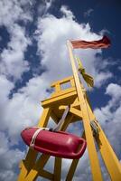 torre de Estar atento para asistente de playa foto