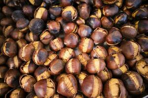 Autumn roast chestnuts photo