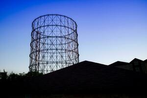 Old gasometer in Rome photo