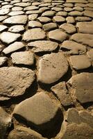 Ancient road of stones photo