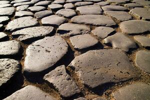 Ancient road of stones photo