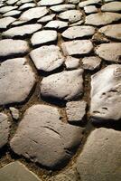 Ancient road of stones photo