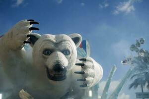 The carnival of Viareggio, the white bear photo