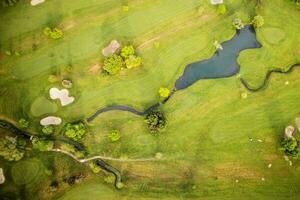 Top view of a golf course photo