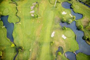 Top view of a golf course photo