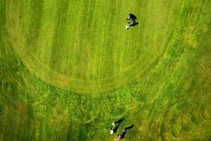 Top view Playing golf photo