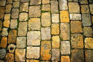 Old stone sidewalk photo