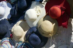 Display of hats for the sun photo